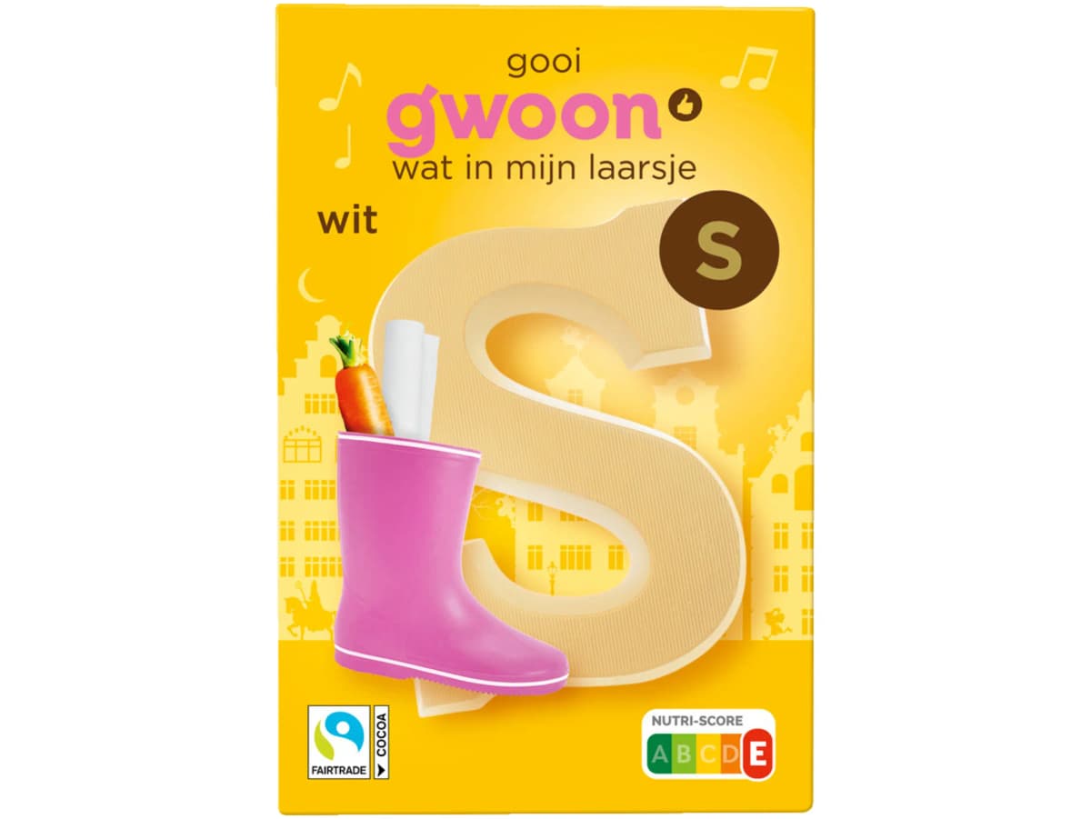 Chocoladeletter wit