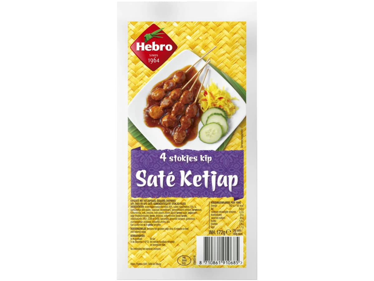 Kipsaté Ketjap 4 stokjes 172 g
