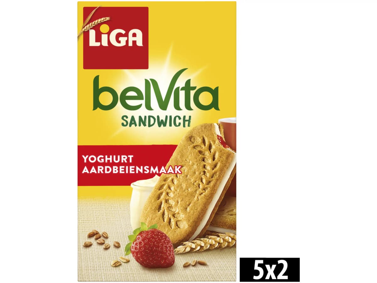 BelVita koekjes sandwich yoghurt aardbei