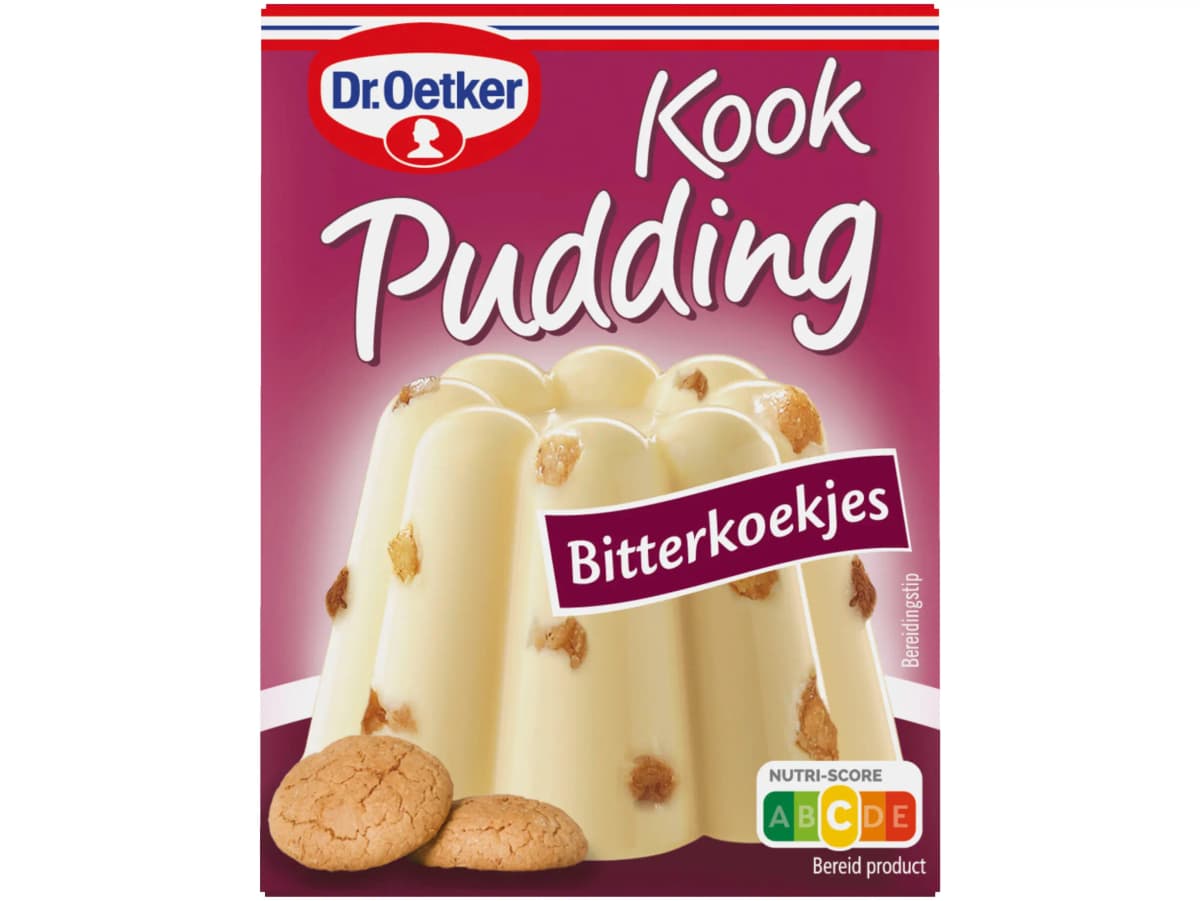 Kookpudding bitterkoekjes Kookpudding bitterkoekjes