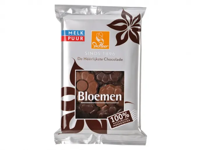 Chocolade bloemen melk & puur