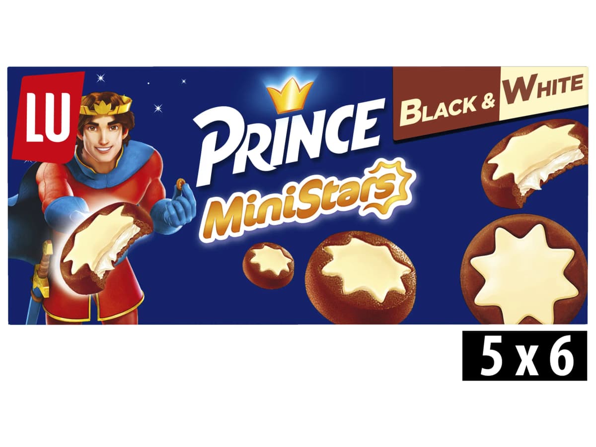 Prince MiniStars koekjes black & white