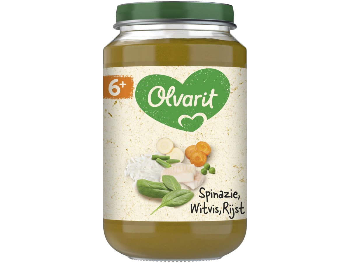 6+ Maanden Spinazie Witvis Rijst 6+ Maanden Spinazie Witvis Rijst