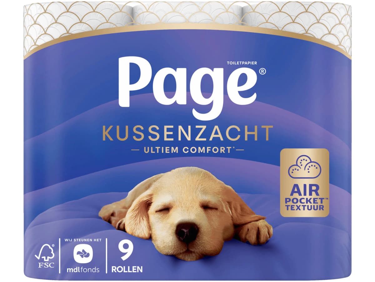 Kussenzacht toiletpapier