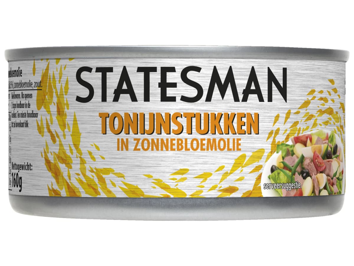 Tonijnstukken in zonnebloemolie