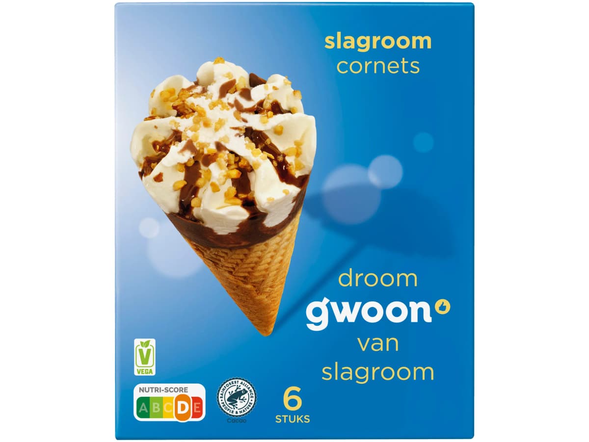 Cornets slagroomijs