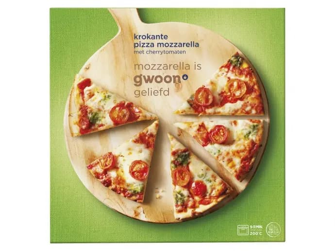 Krokante pizza mozzarella