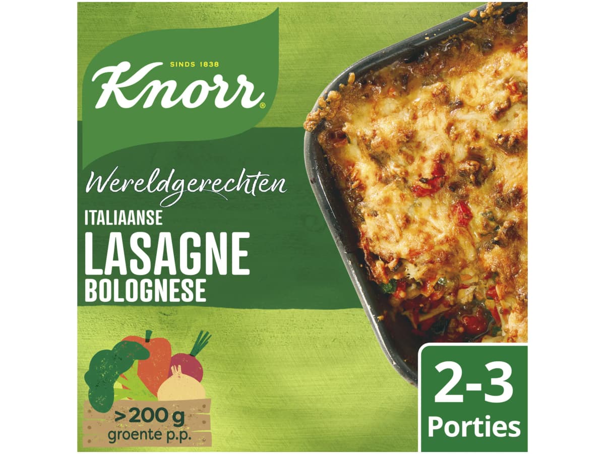 Wereldgerechten maaltijdpakket italiaanse lasagne bolognese