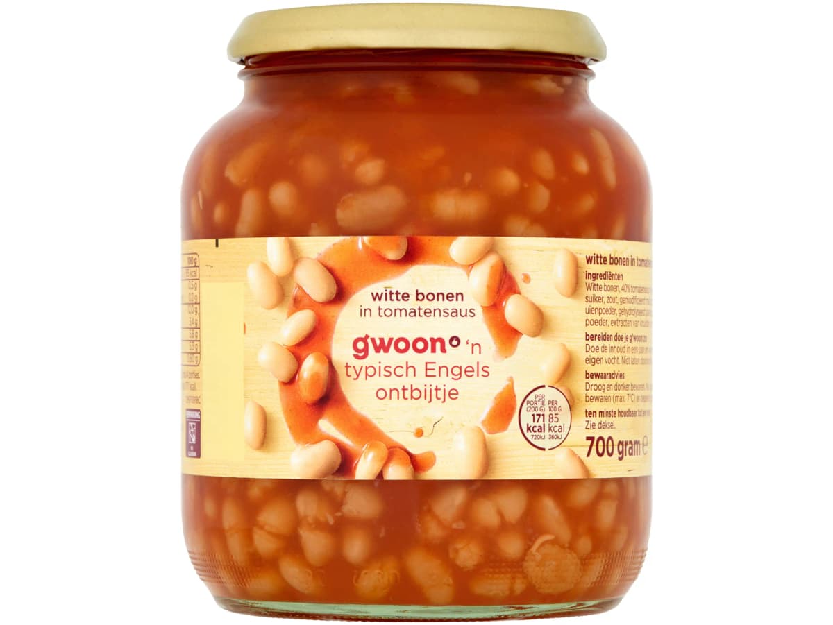 Witte bonen in tomatensaus