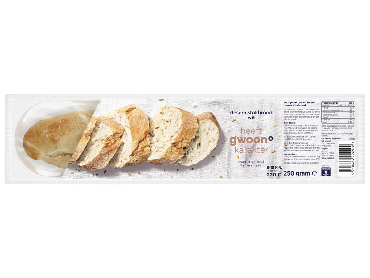 Stokbrood wit rustiek