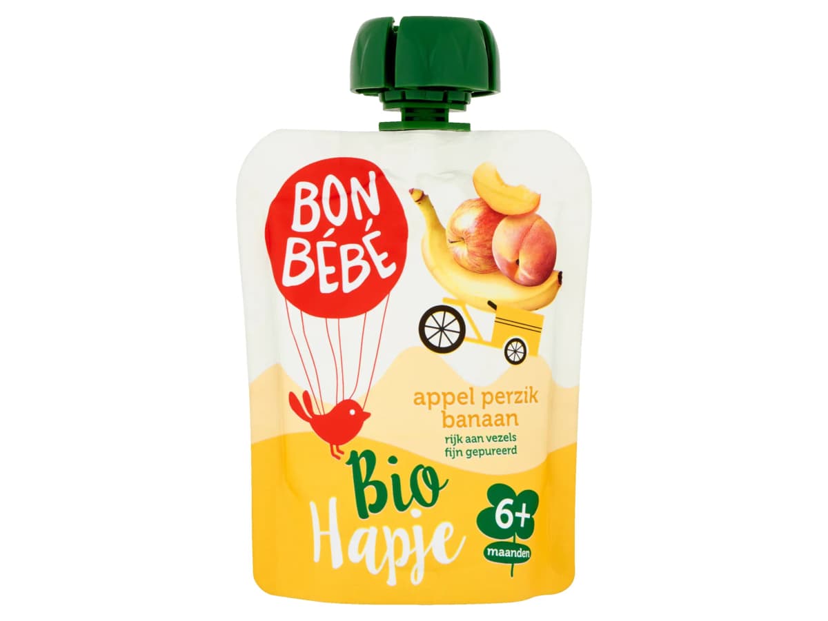 Perzik banaan pouch bio 4+ mnd