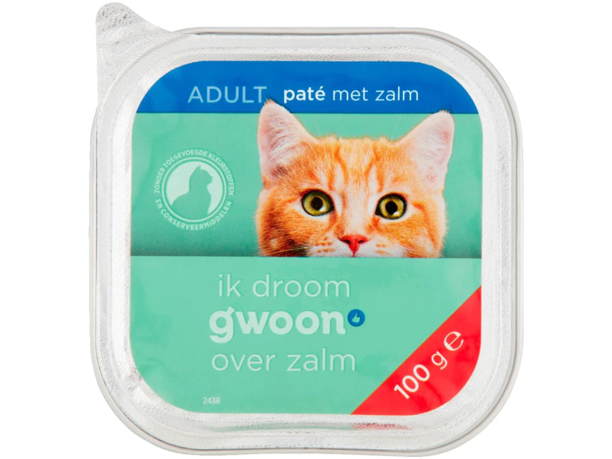 Paté met zalm kat