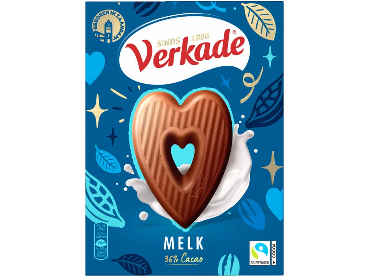 Chocolade hart melk