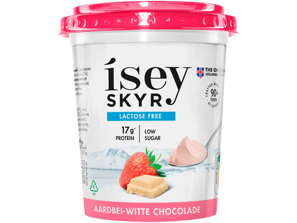 Skyr aardbei witte chocola