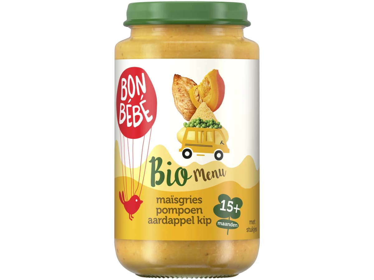 Mais pompoen aardappel kip 15+ maanden Mais pompoen aardappel kip 15+ maanden