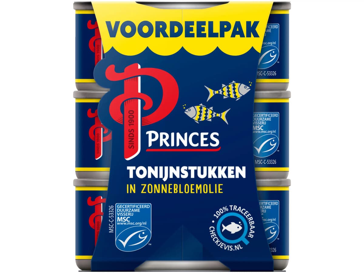Tonijnstukken in zonnebloemolie