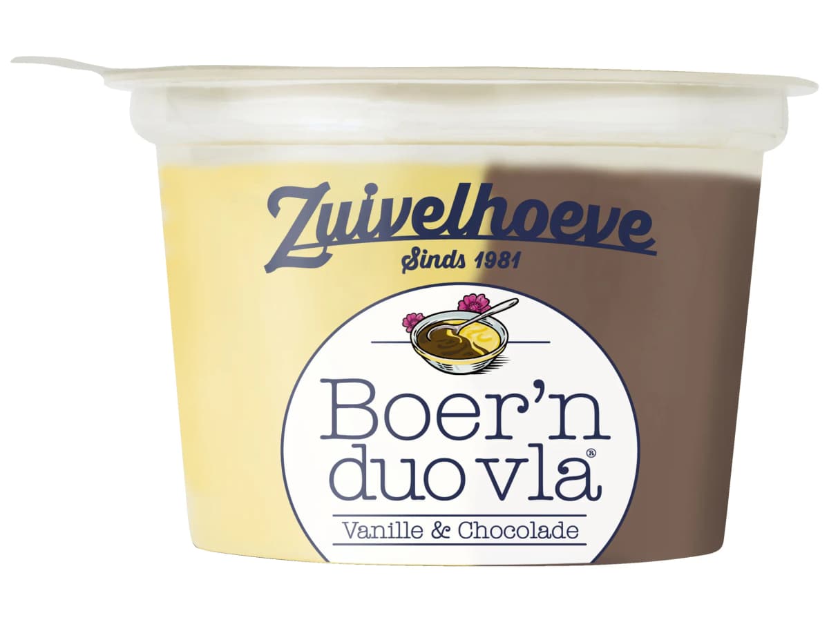 Boer'n vla duo choco vanille portie