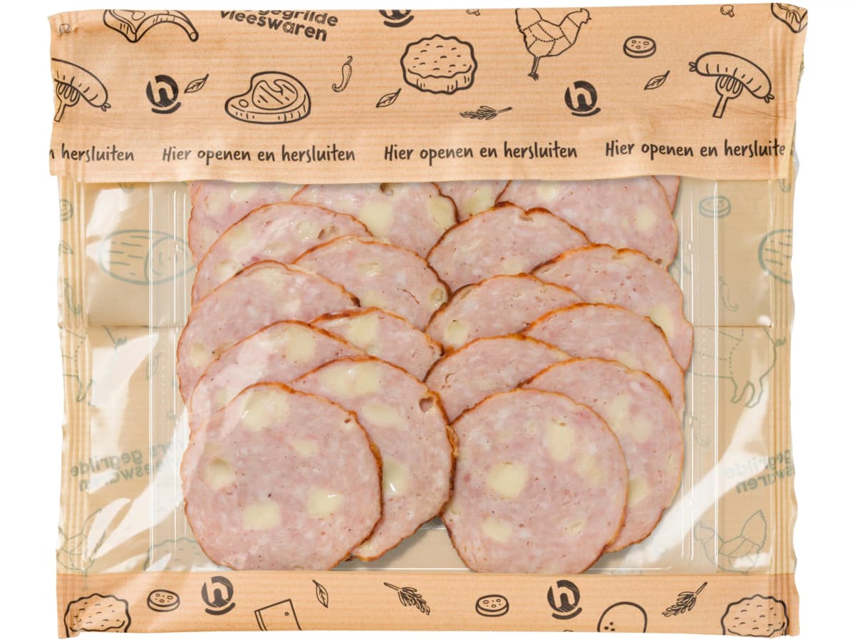 Grillworst kaas gesneden
