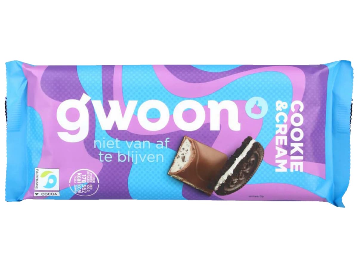 Cookies en cream chocoladereep Cookies en cream chocoladereep