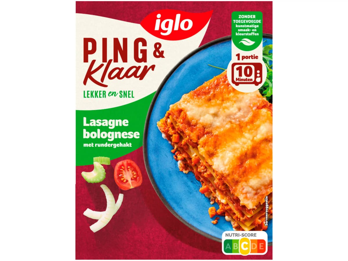 Ping & Klaar lasagne bolognese