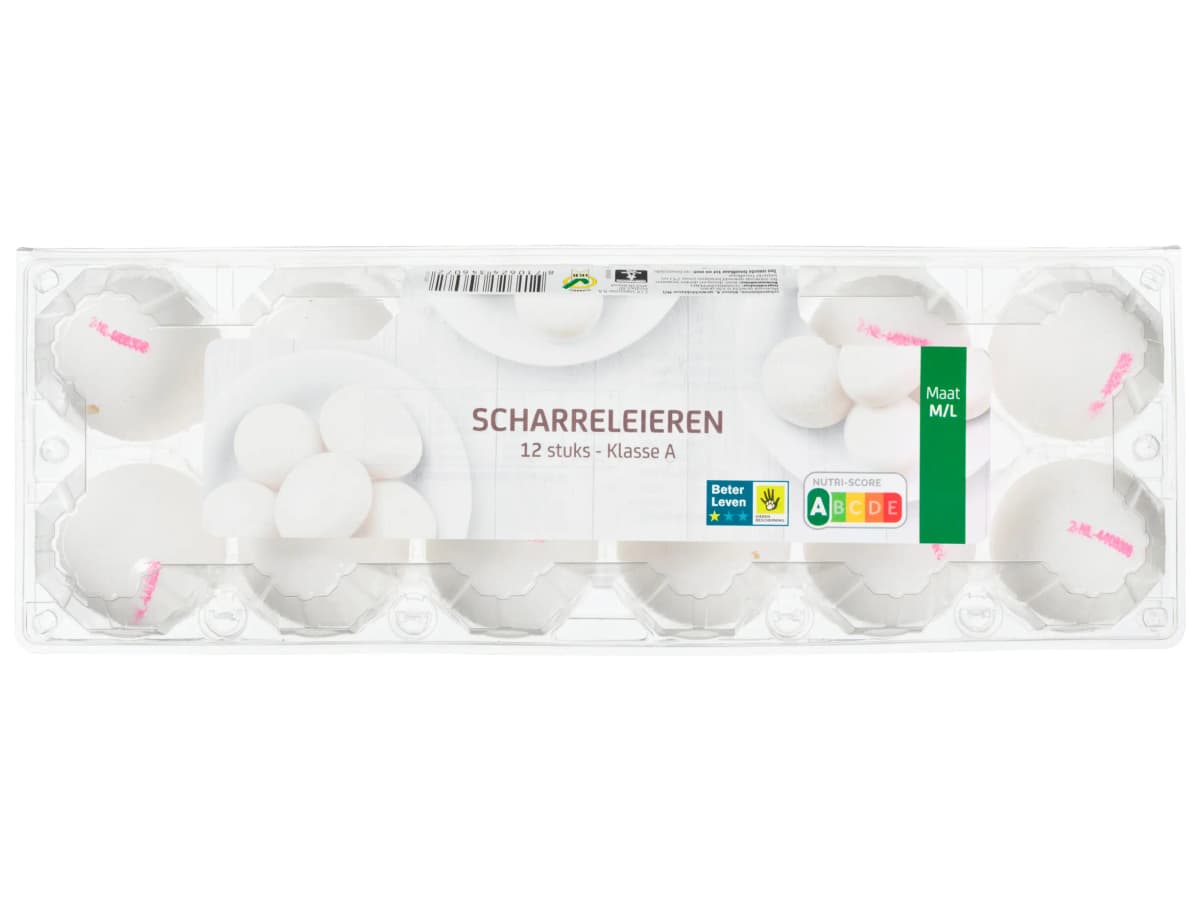 Scharreleieren wit