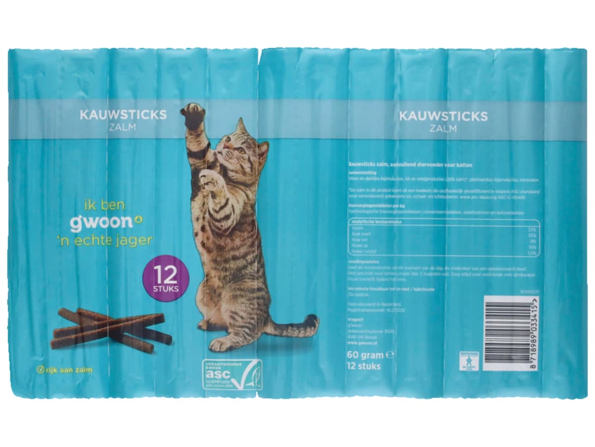 Katten kauwsticks zalm