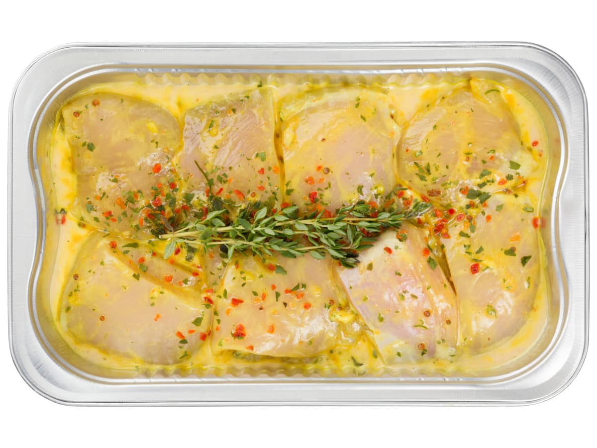 Kip medaillons met honing mosterd saus