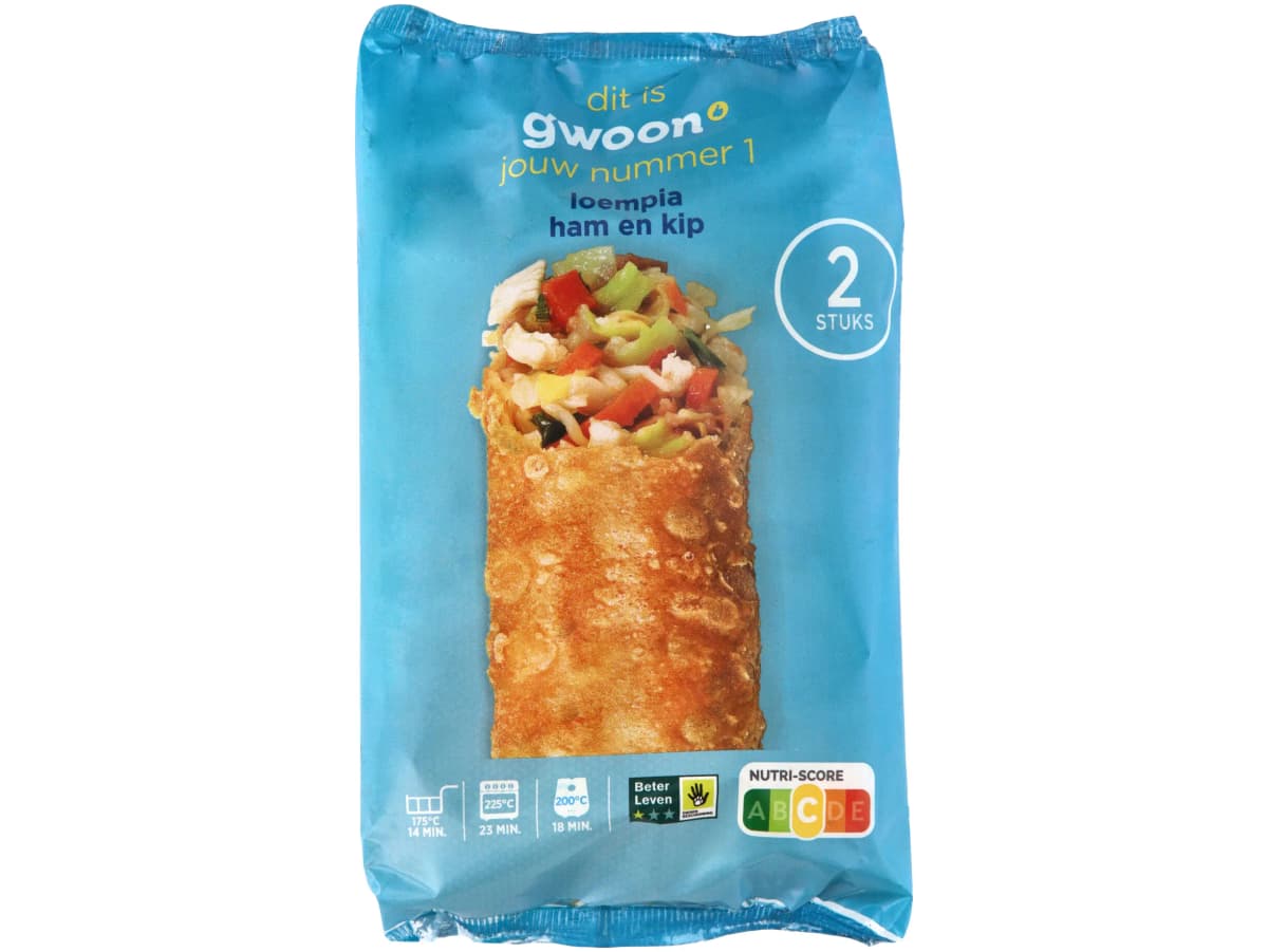 Maaltijdloempia ham kip Maaltijdloempia ham kip