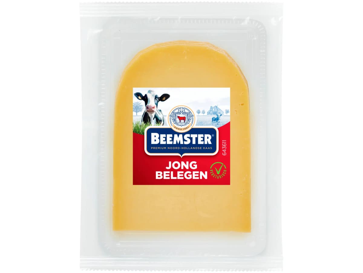 Jong belegen kaasplakken