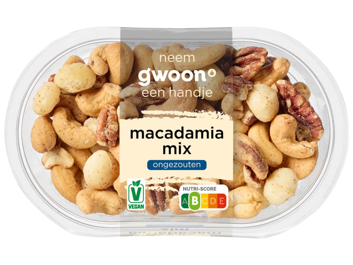 Macadamiamix ongezouten