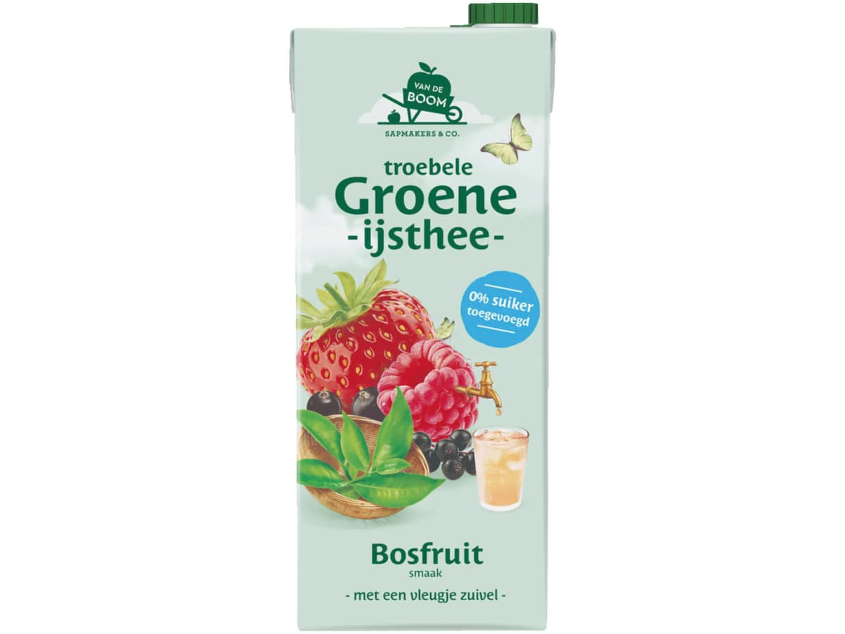 Groene ijsthee bosfruit