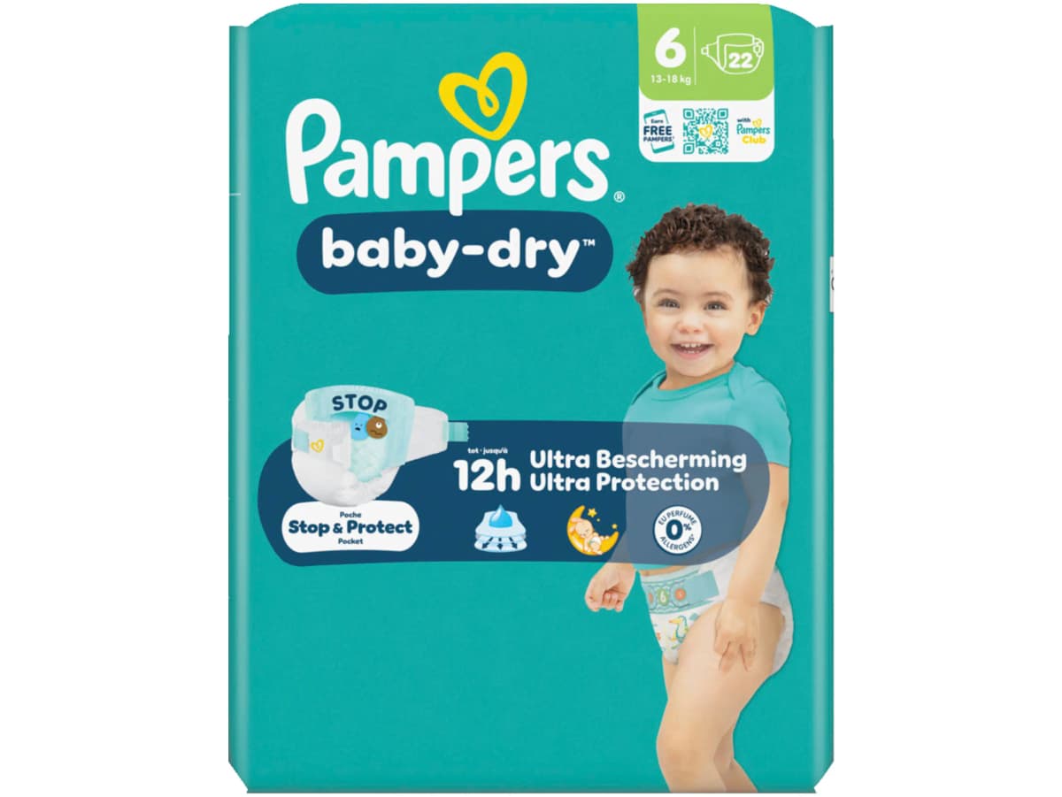 Baby dry maat 6