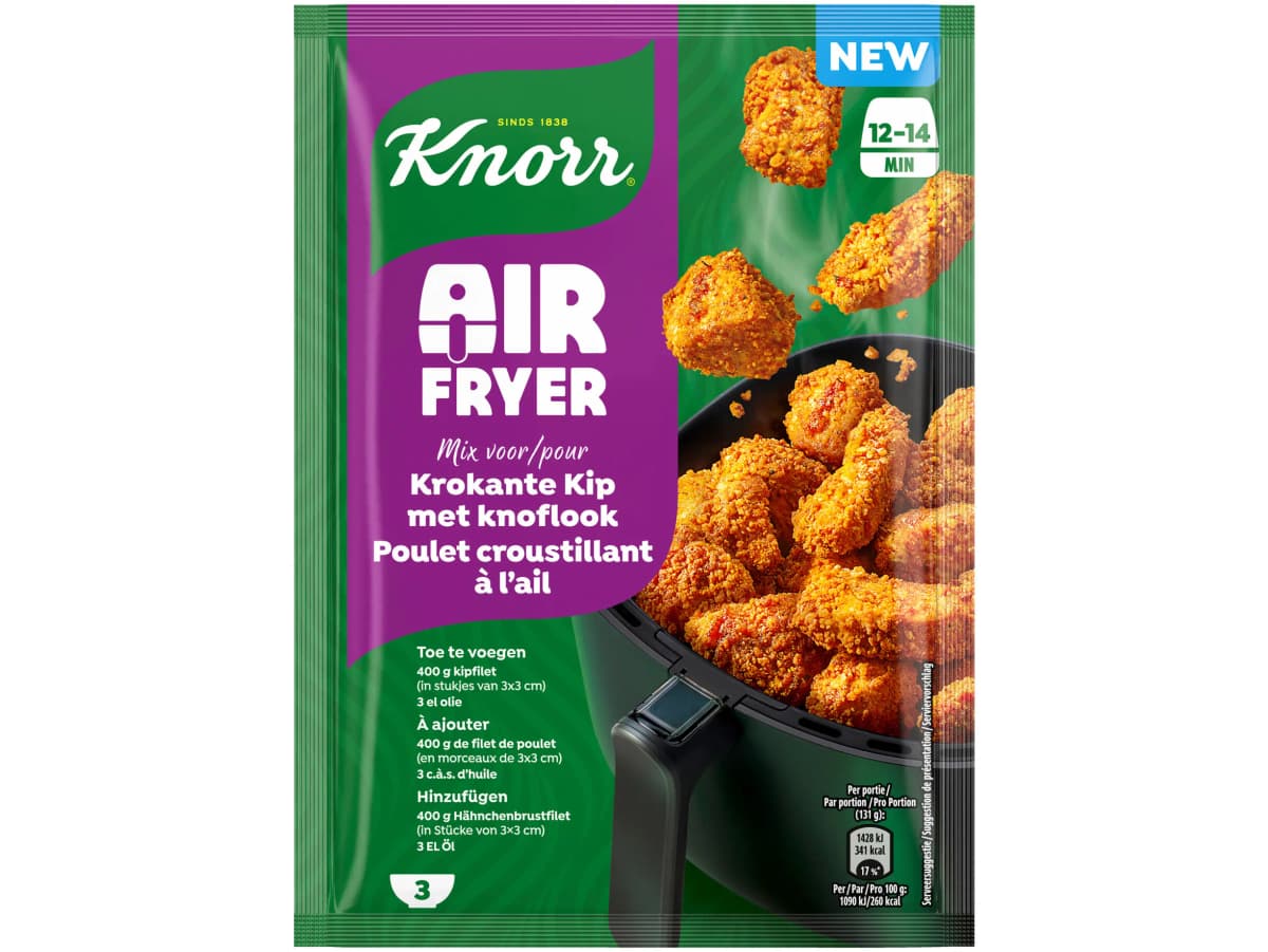 Air fryer mix voor krokante kip knoflook