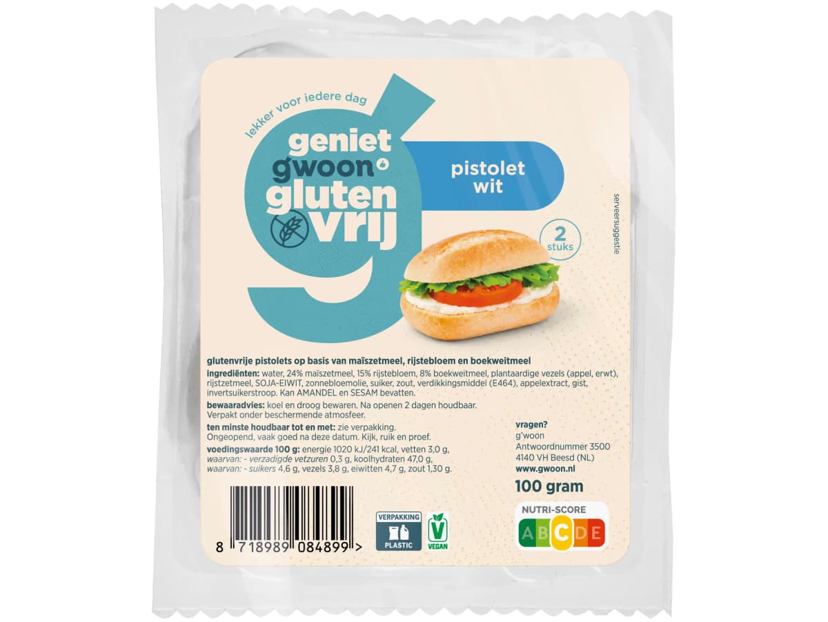 Glutenvrije pistolets wit