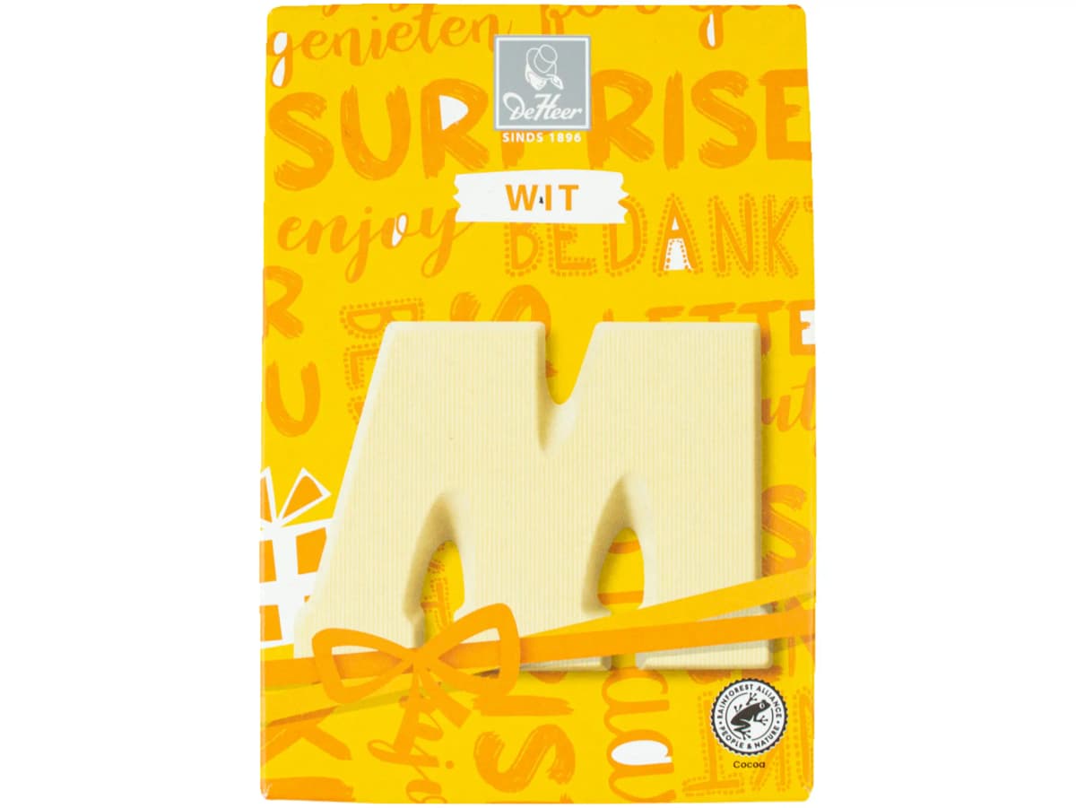 Chocoladeletter wit
