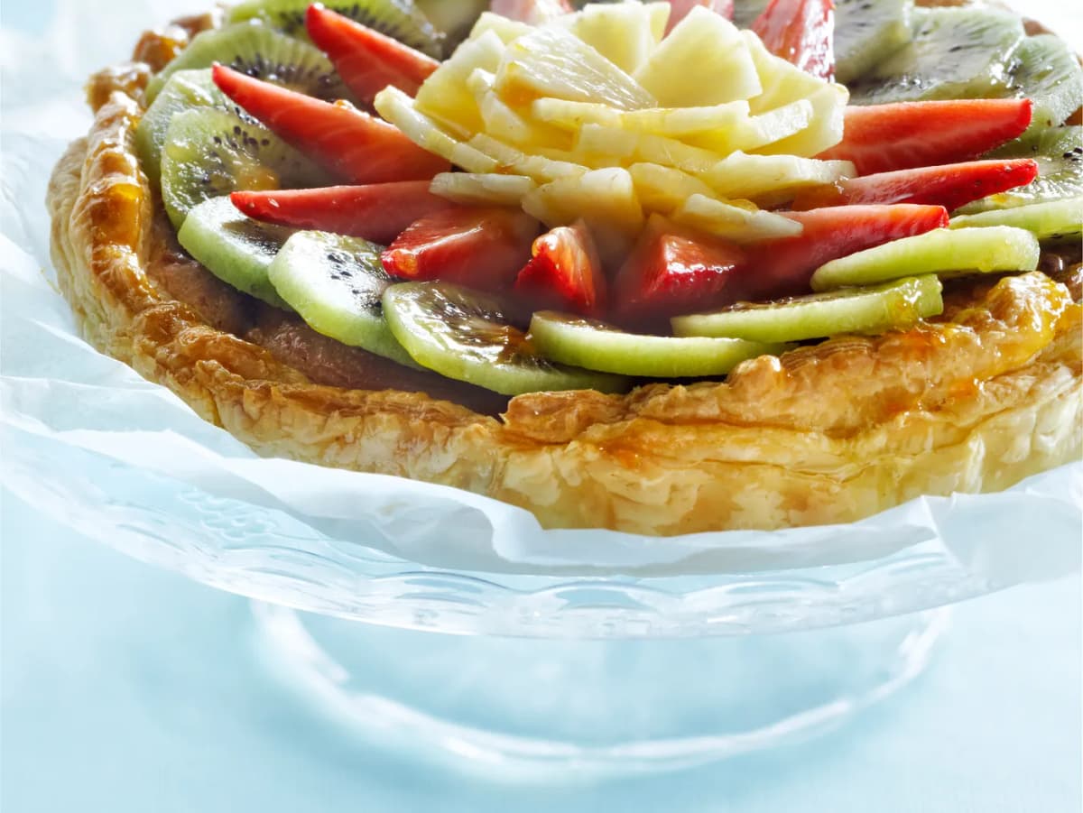Frangipanetaart met fruit