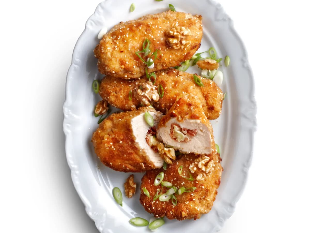 Kalkoenfilet met sesam en noten