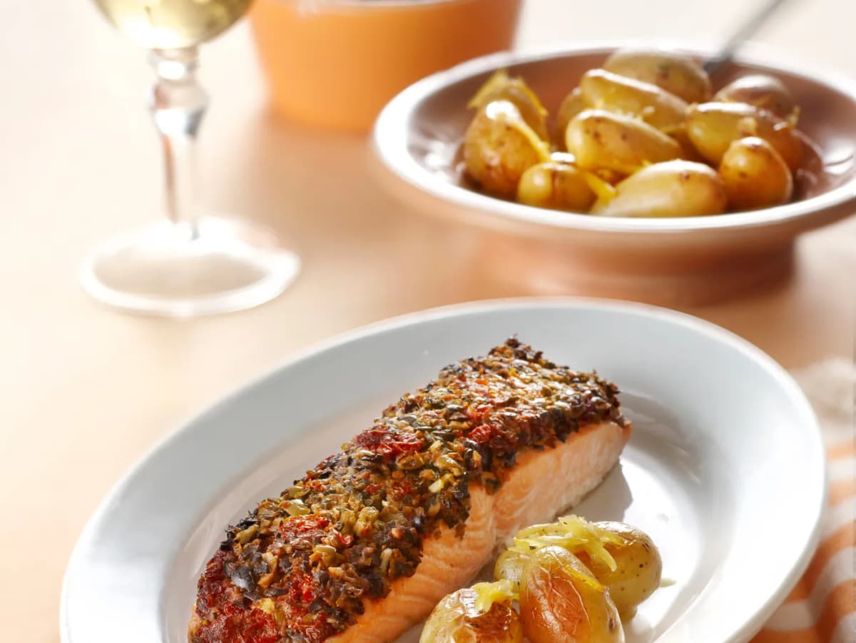 Zalm met olijventapenade