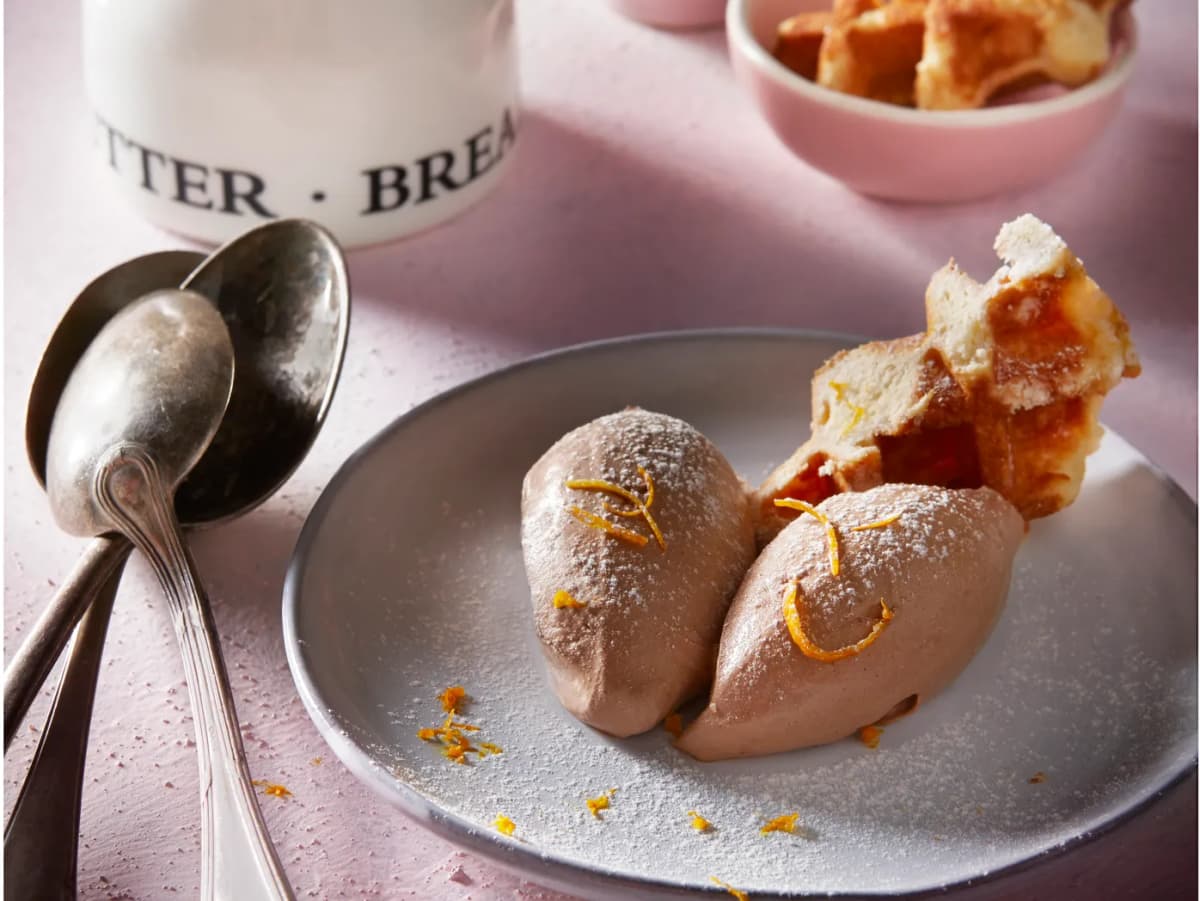 Luikse wafel met chocolademousse