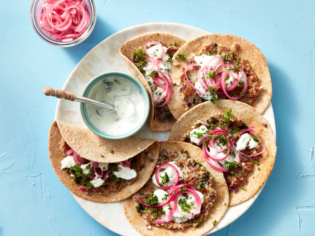 Wraps met tzatziki van de bbq