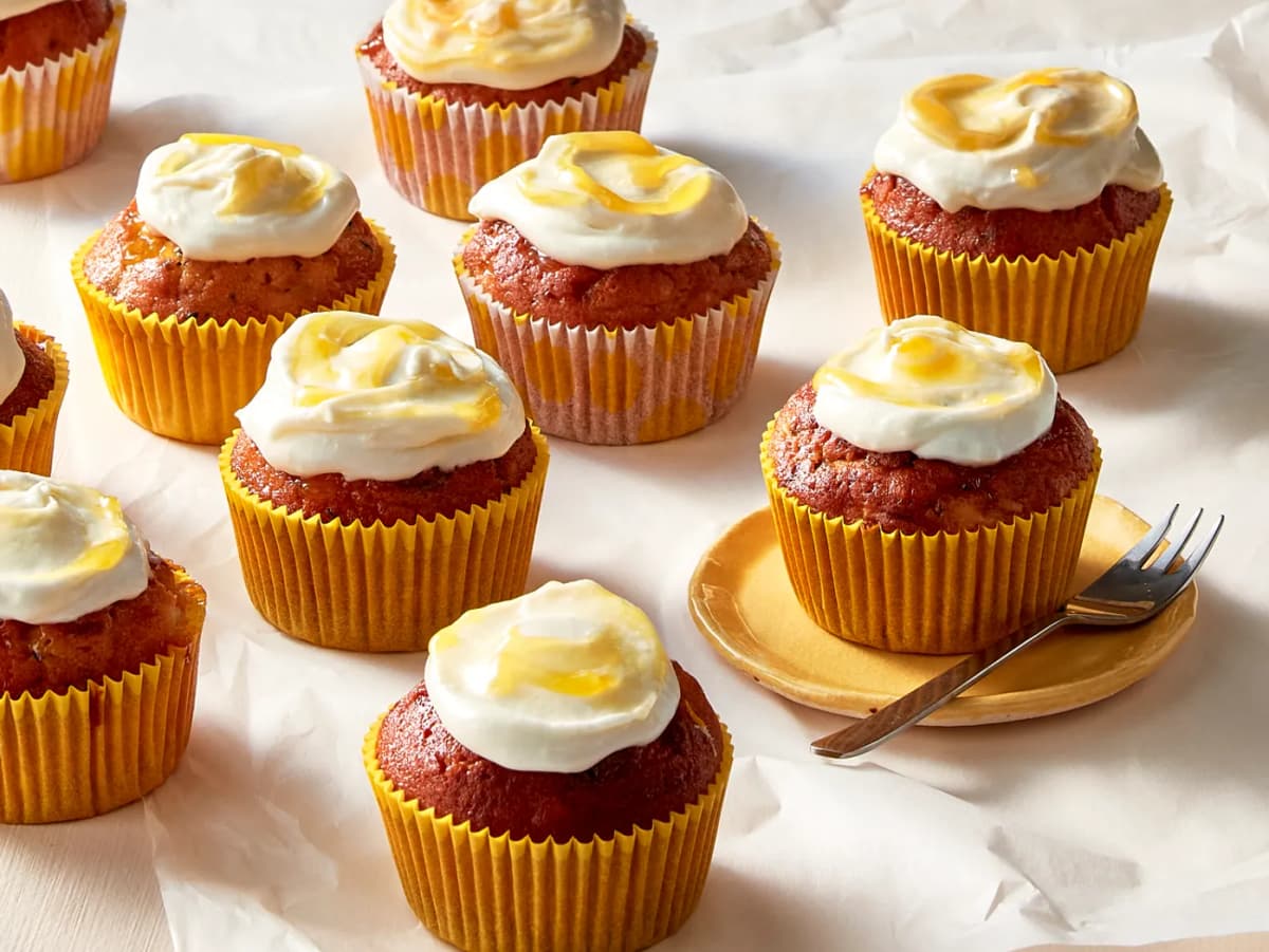 Lemon curd cupcakes met courgette