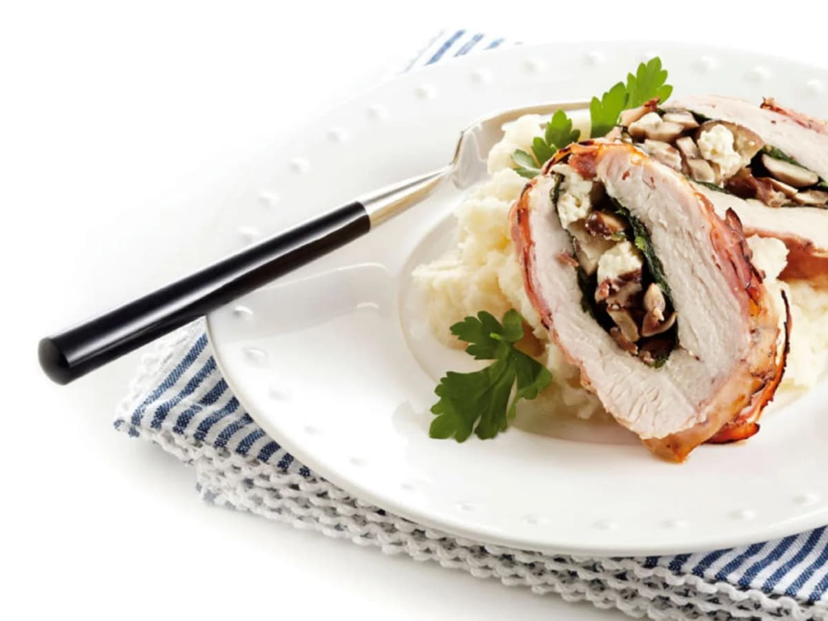 Gevulde kalkoenfilet met knolselderijpuree