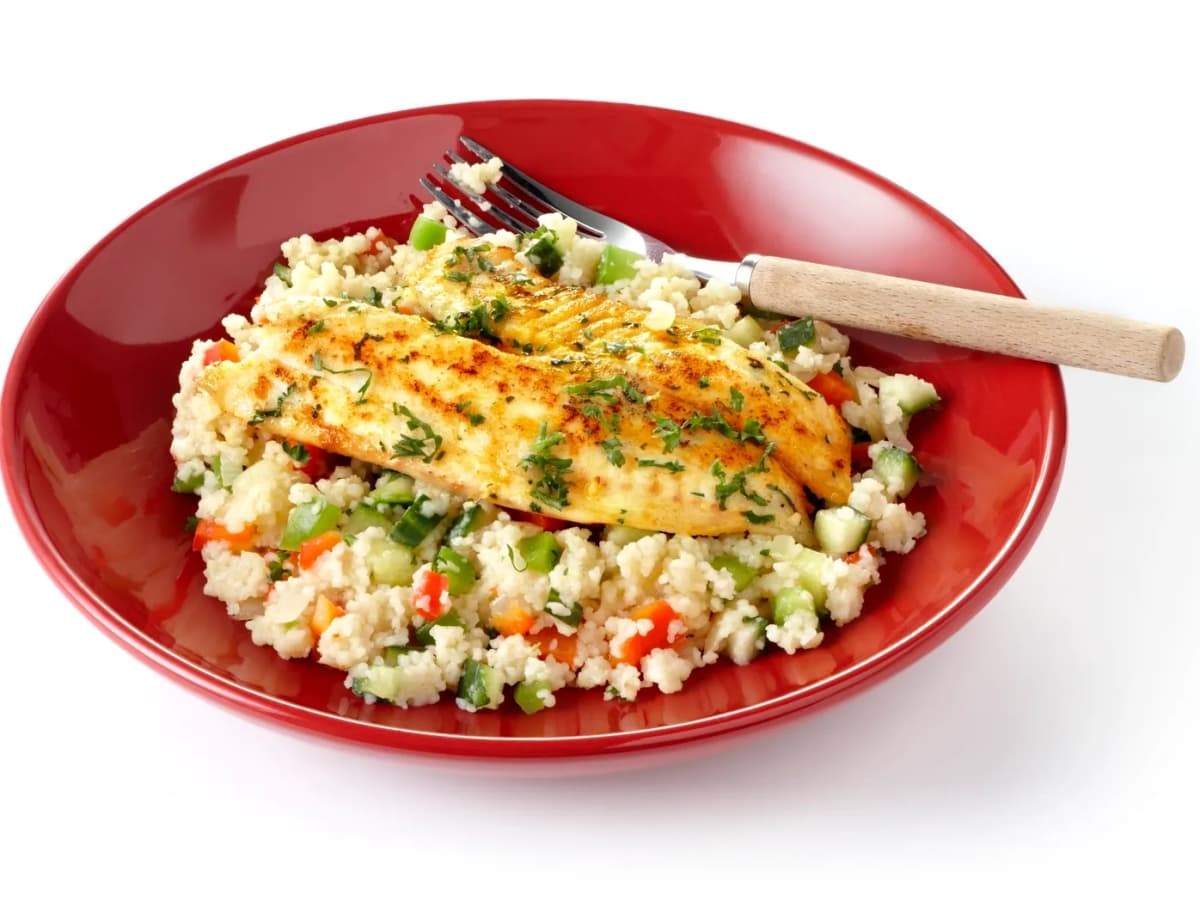 Tilapia met couscoussalade