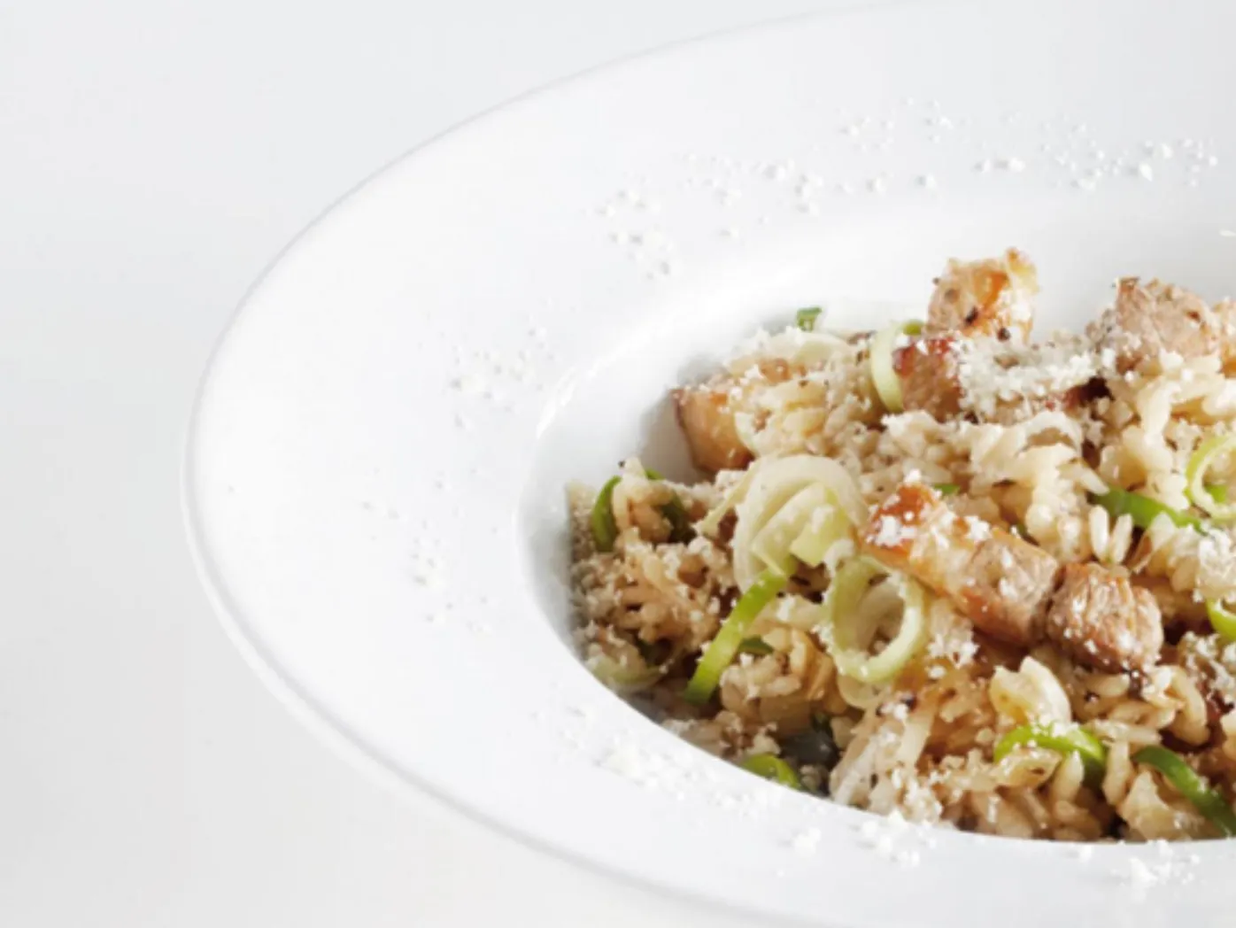 Risotto met spek en prei