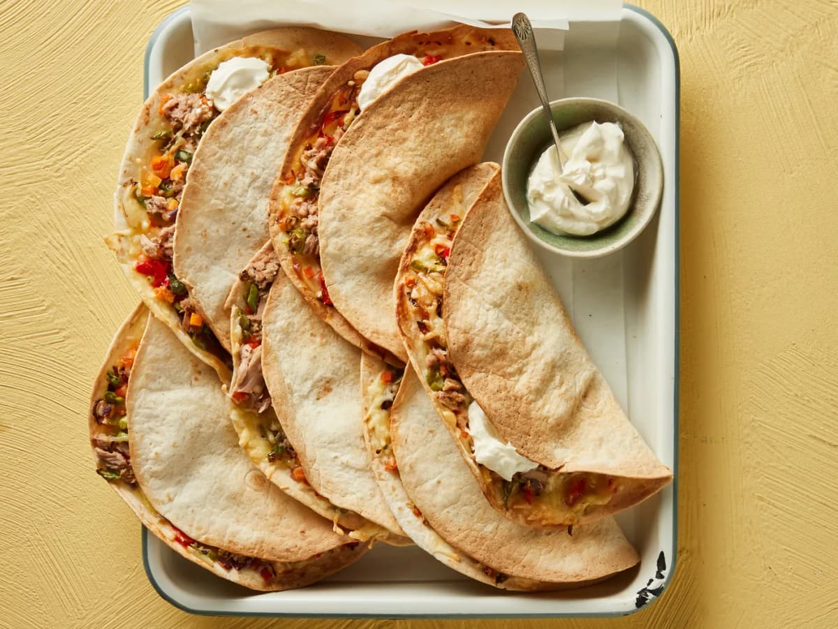 Ovengebakken tuna melt-taco’s