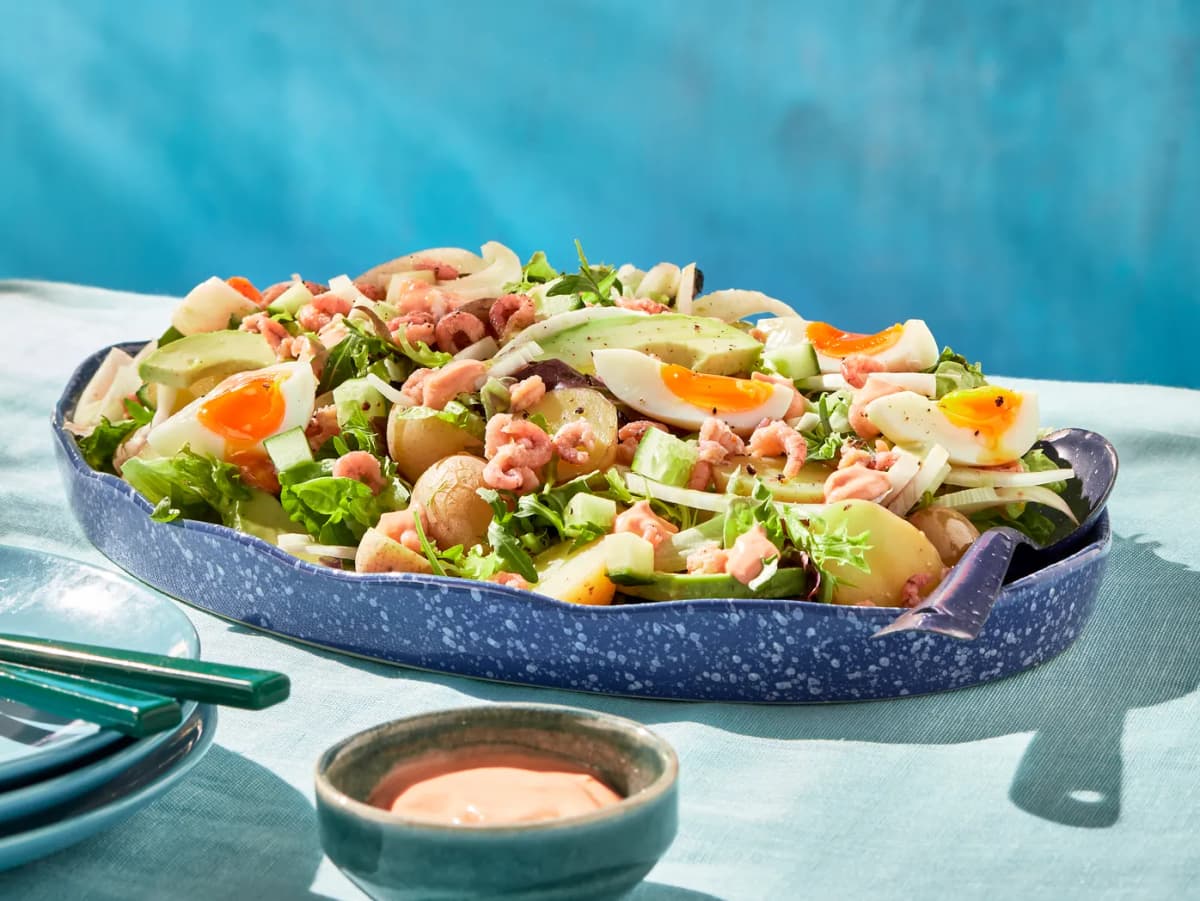 Hollandse garnalencocktail maaltijdsalade
