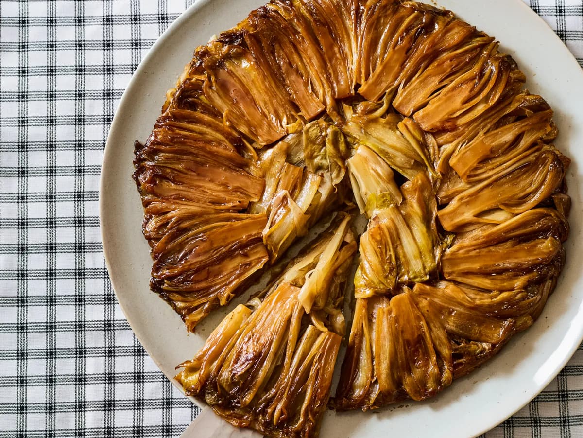 Tarte tartin van witlof van Alain Caron